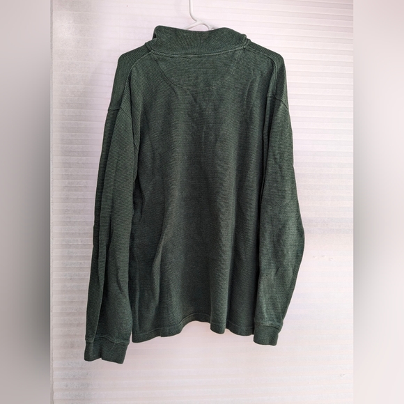 Chaps Green Quarter Zip Sweater Large - Picture 4 of 4
